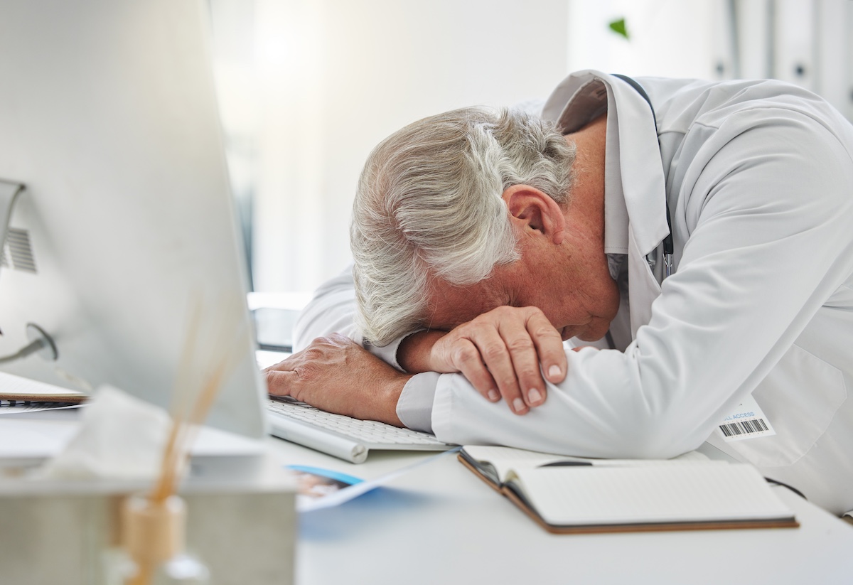 Getting a quick nap in.