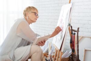 Painting woman holistic wellness